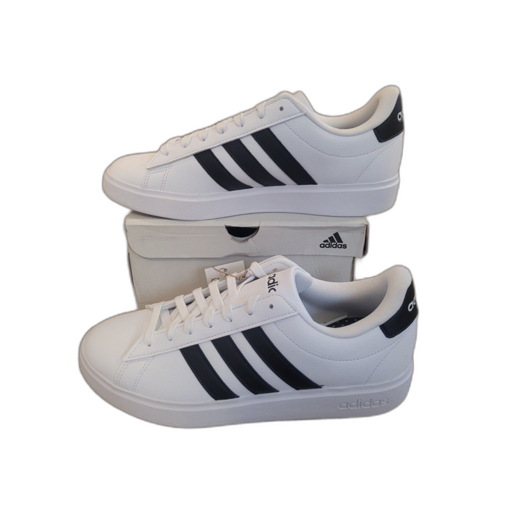 Adidas Grand Court 2.0 Women's Size 10 White Black Tennis Lifestyle Sneakers